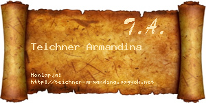Teichner Armandina névjegykártya